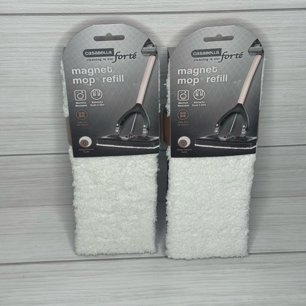 Casabella Forte Magnet Mop Refill Machine Washable Dust & Dirt NEW